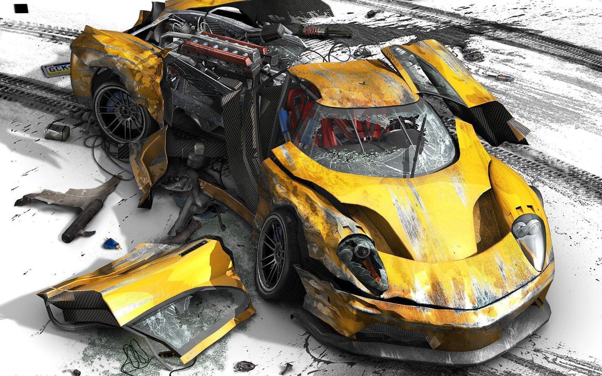 Car Accident Background Wallpaper
