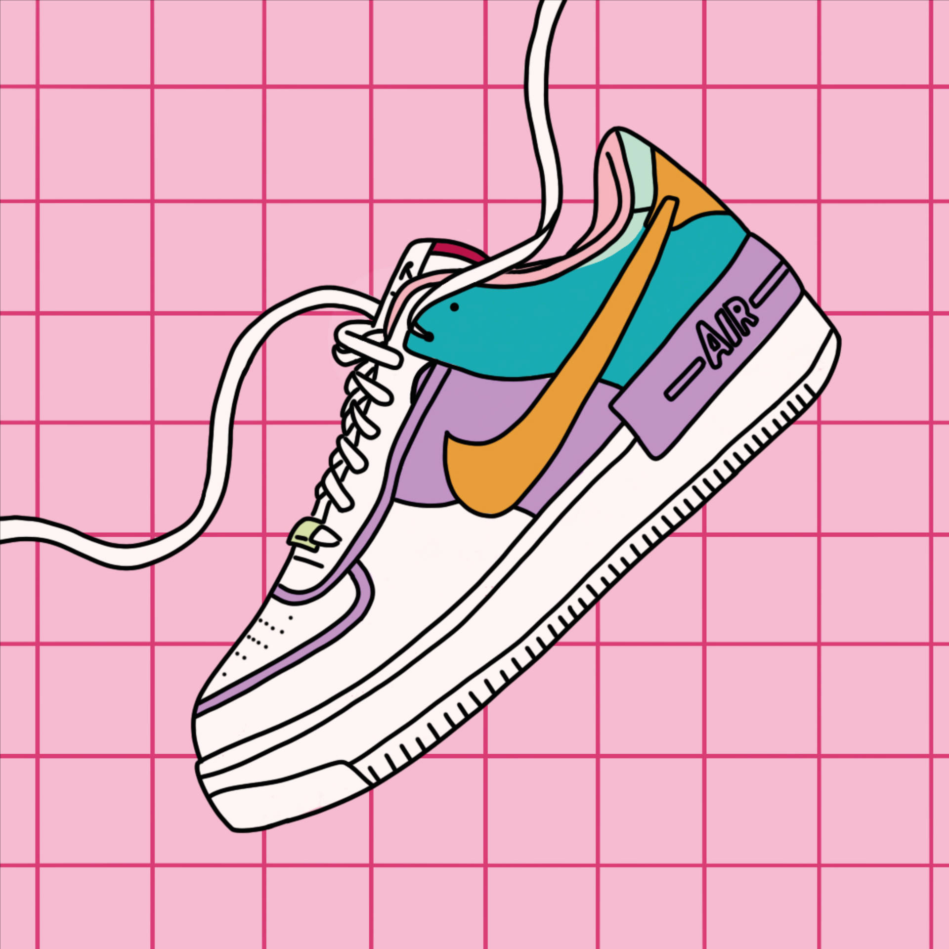 Cartoon Nike Schuhe Wallpaper