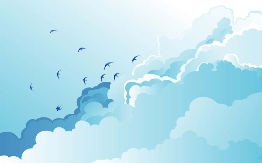 Cartoon Sky Background Wallpaper