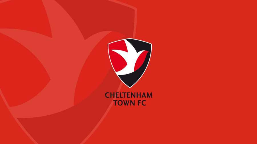 Cheltenham Town FC football club logo on a red background. — Cheltenham Wallpaper