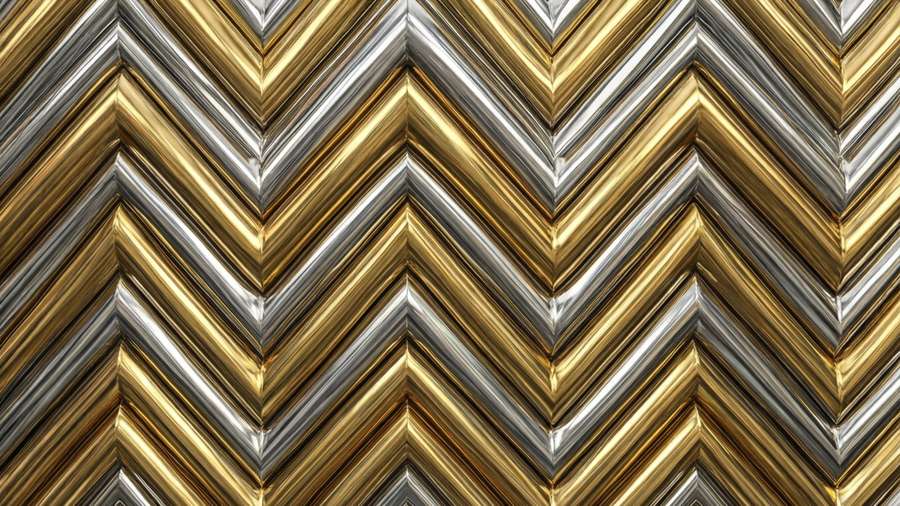 Guld Sølv Metallic Chevron — Chevron Wallpapers
