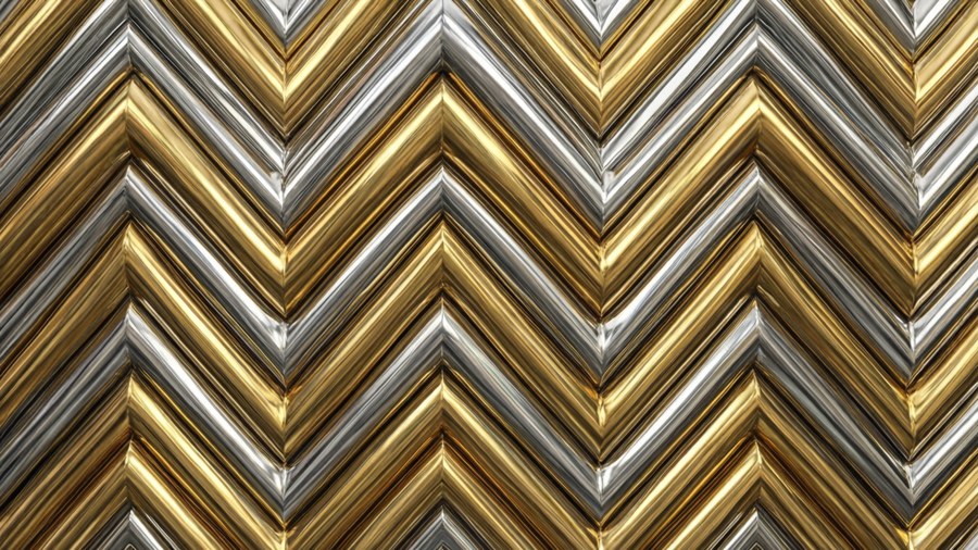 Guld Sølv Metallic Chevron — Chevron Wallpapers