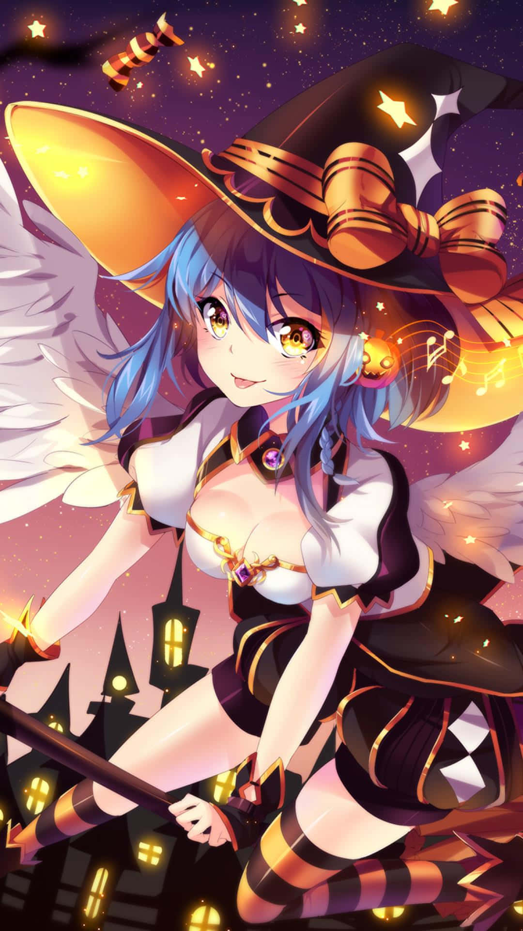 Chica De Anime De Halloween Fondo de pantalla