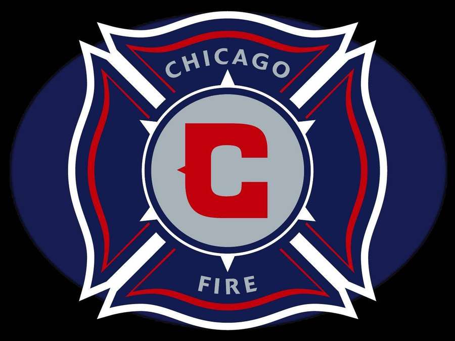 Chicago Fire Department logo with red C on blue cross — Chicago fire Background