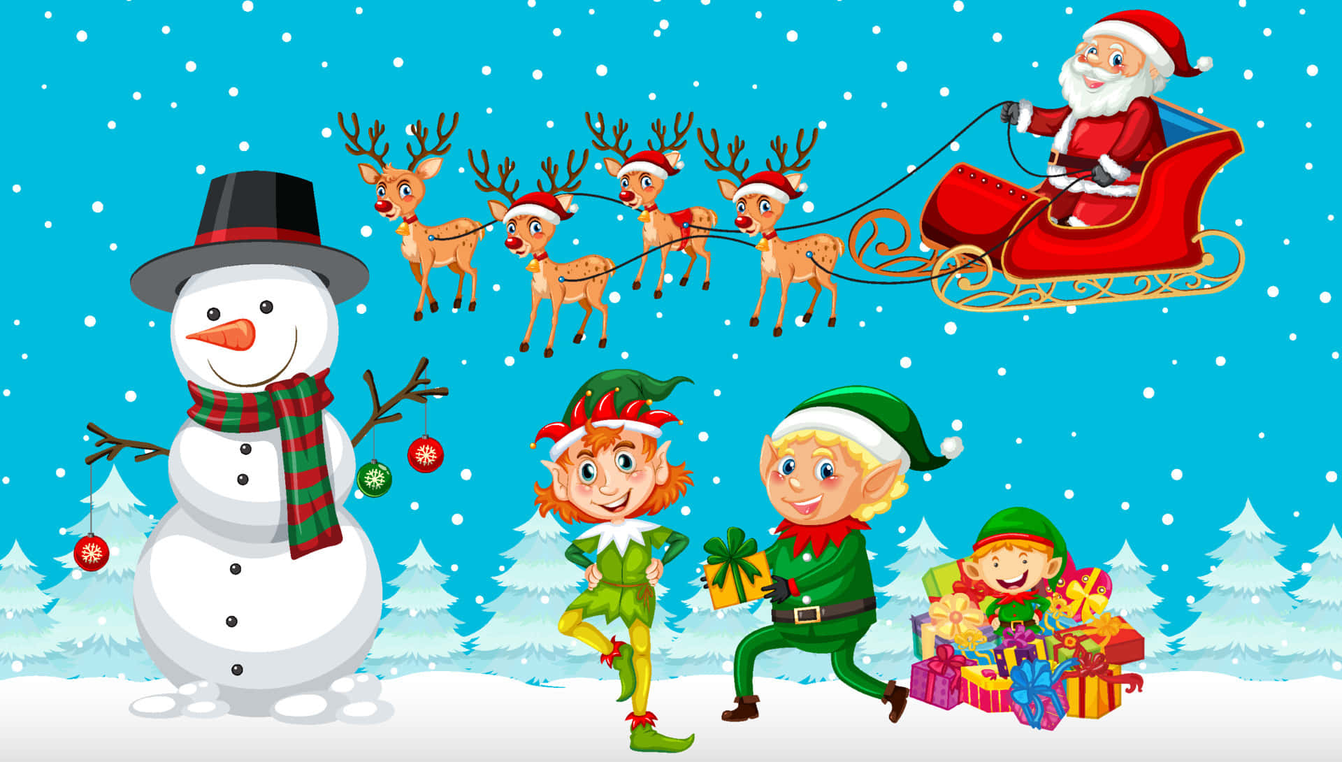 Christmas Elves Wallpaper