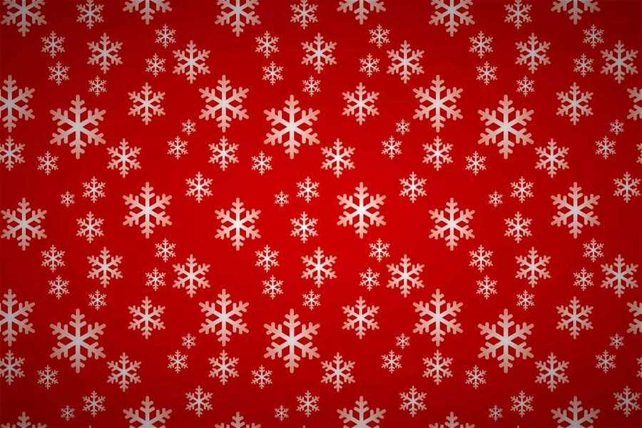 Red background with white snowflake pattern for holiday decor. — Christmas Pattern Background