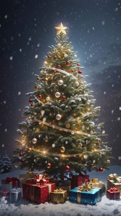 Christmas Tree Iphone Wallpaper