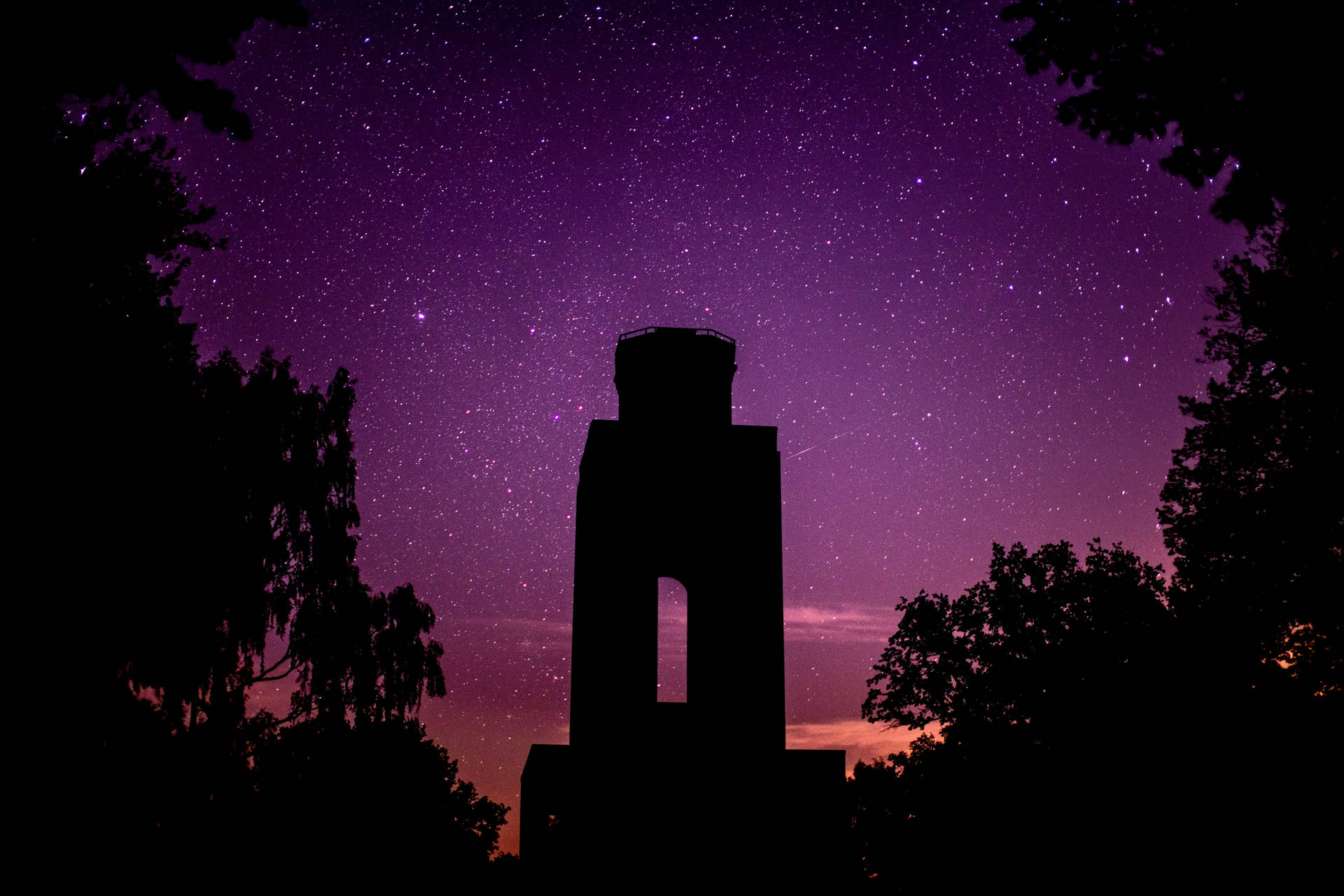 Cielo Notturno Viola Sfondo