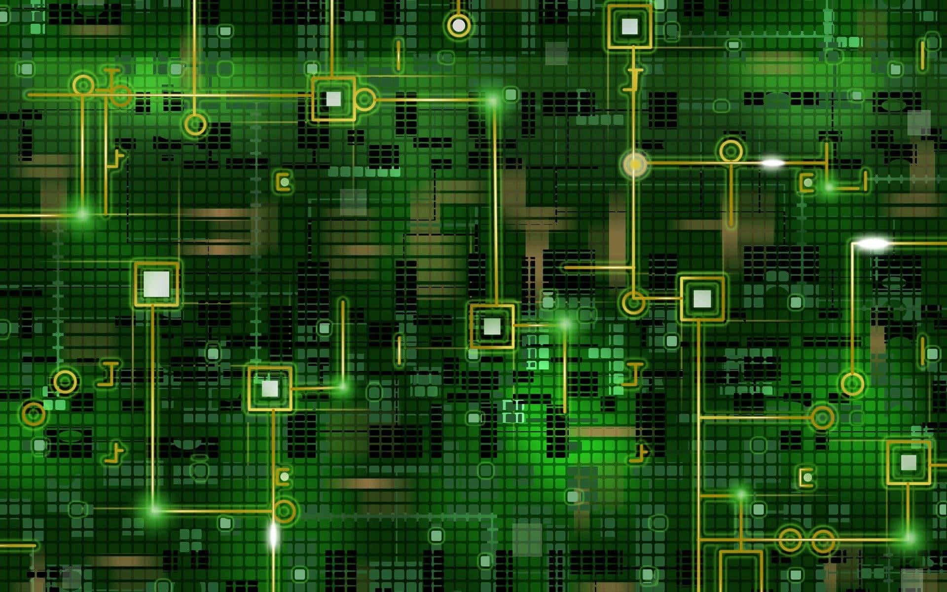 green circuit wallpaper