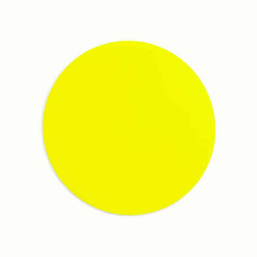 Un círculo amarillo brillante sobre fondo blanco con sombra sutil. — Círculo Amarillo Fondos de pantalla