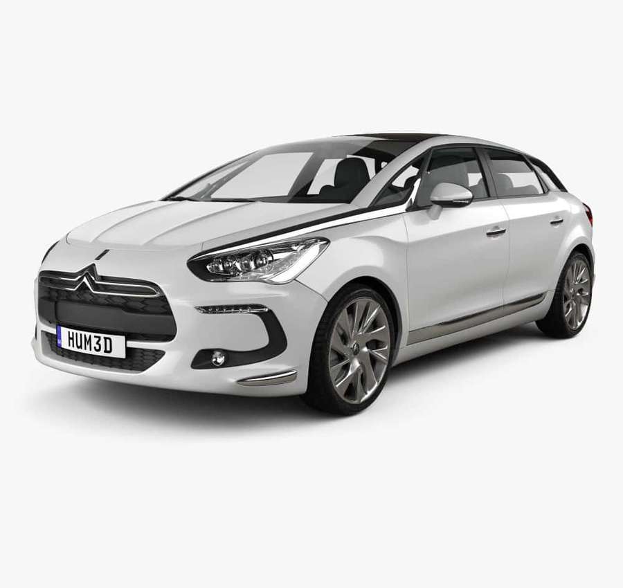 White Citroën DS3 hatchback with black trim and silver wheels on plain background. — Citroen Ds5 Wallpaper