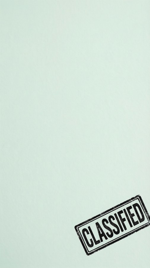 A minimal classified stamp on pastel background. — Classified Wallpaper