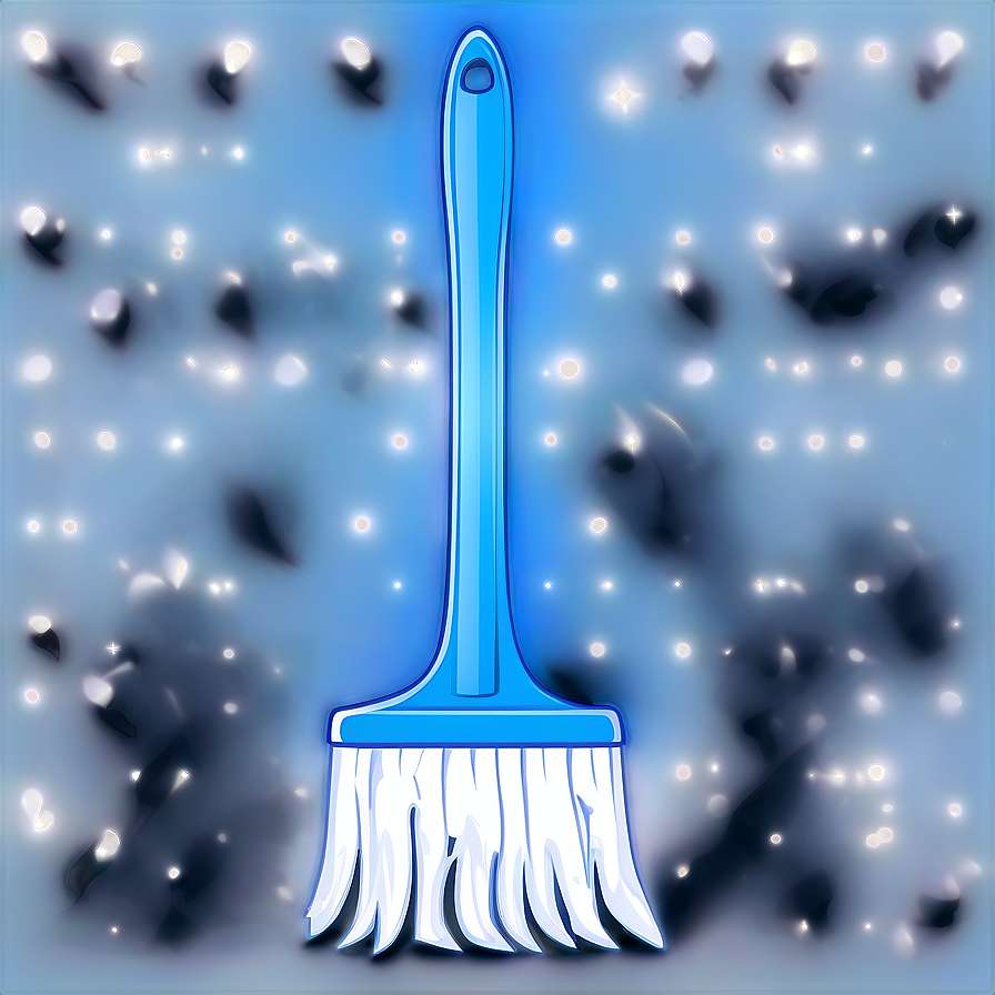 A blue cleaning brush with white bristles against a sparkling space background. — Cleaning Background