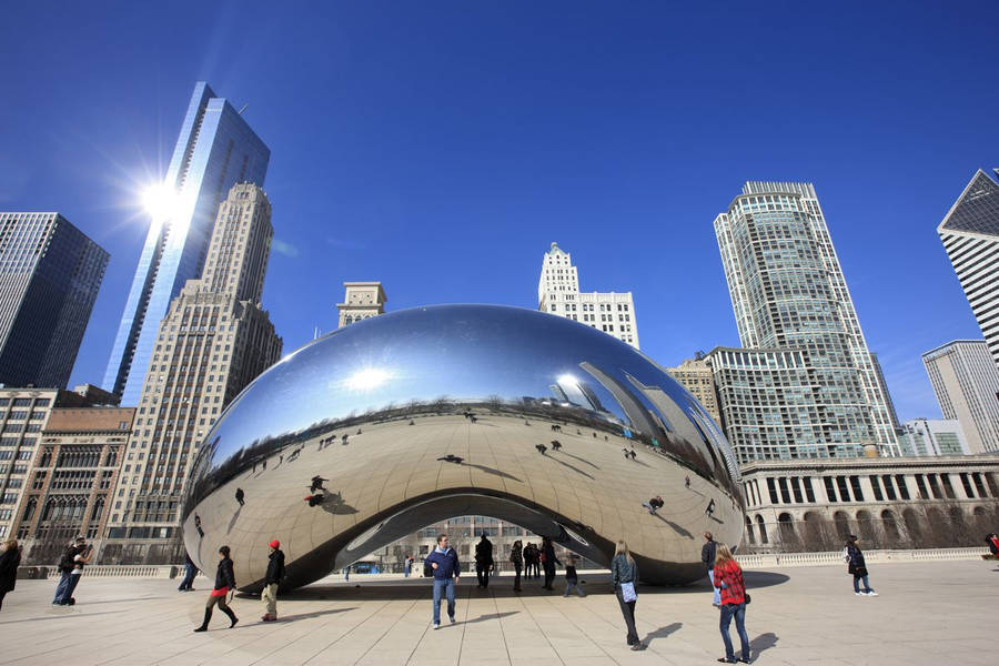 Cloud Gate Achtergrond