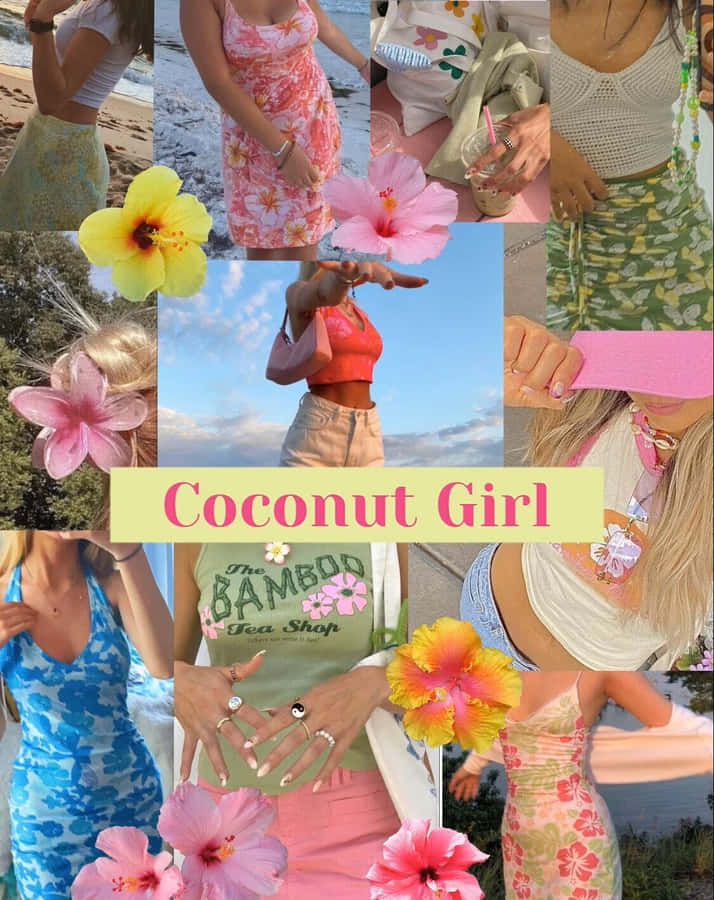Coconut Girl Aesthetic Wallpaper
