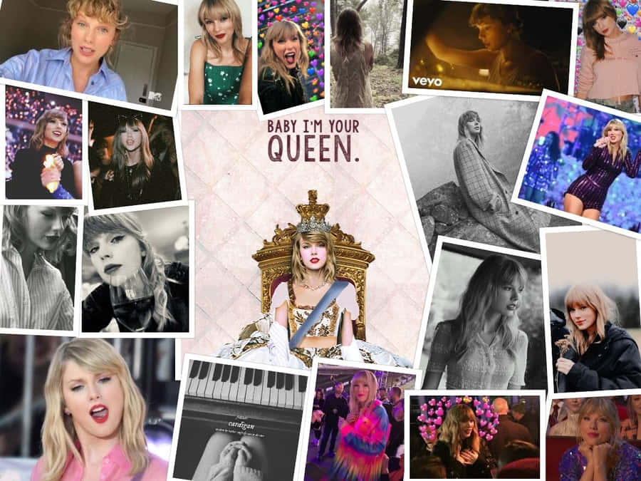 Collage Taylor Swift Estetikk Bakgrunnsbildet