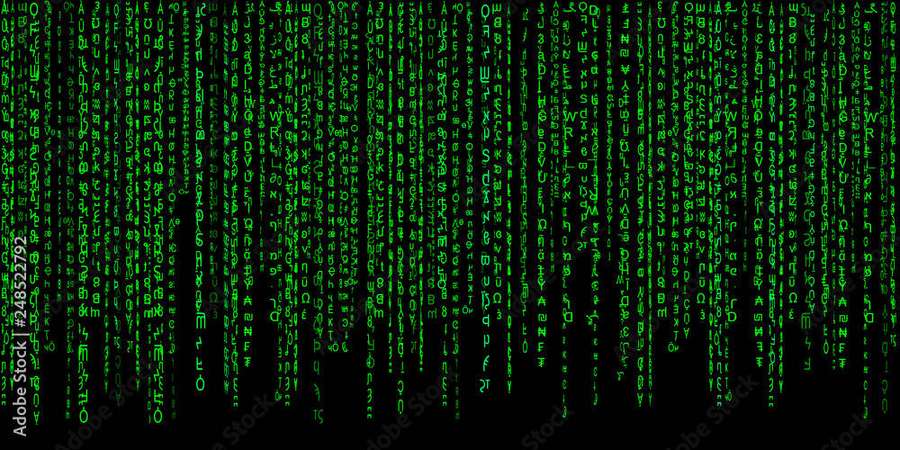 Grüner digitaler Code fällt wie Regen auf einen schwarzen Bildschirm. — Computer-bildschirm Wallpaper