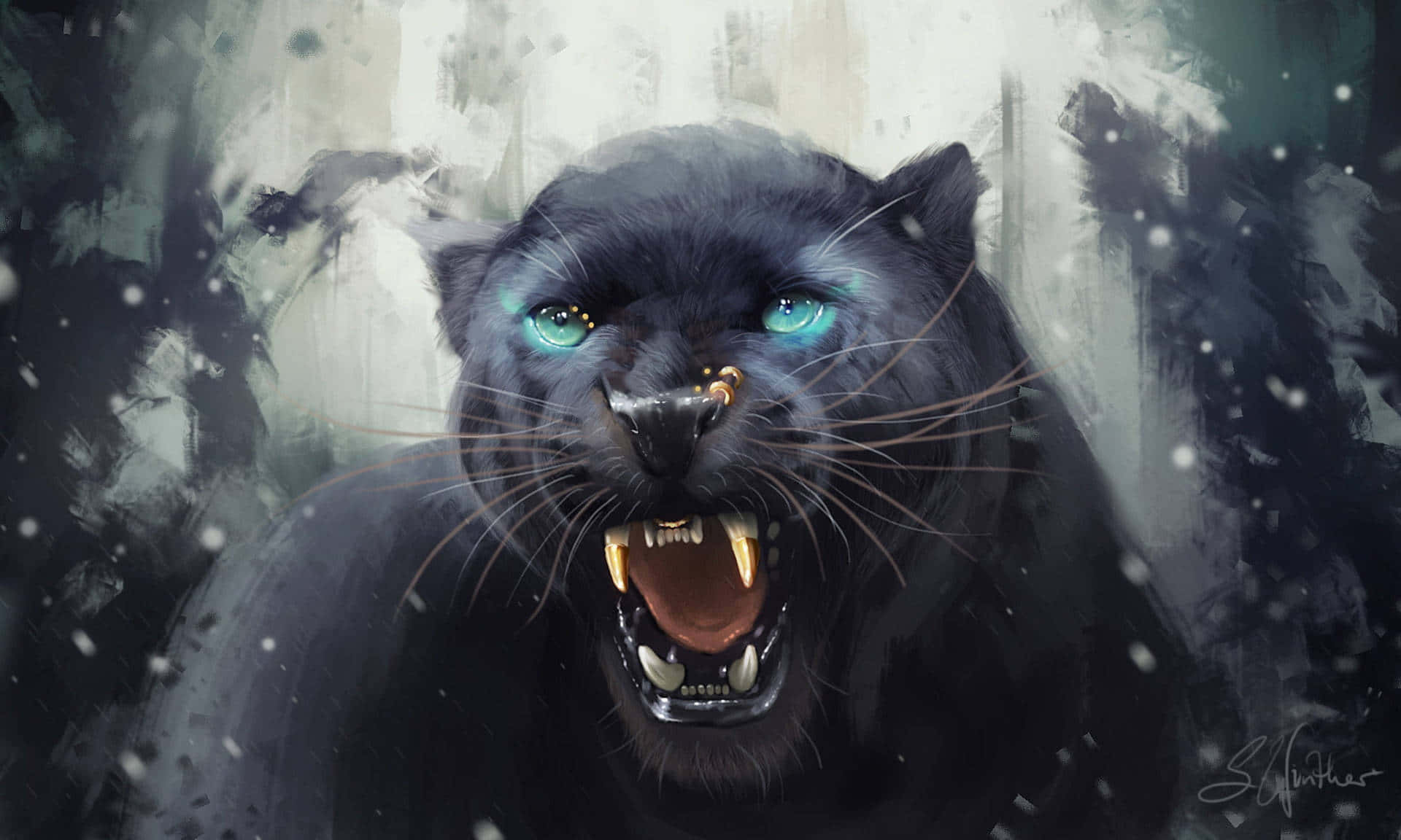 Cool Black Panther Animal Wallpaper