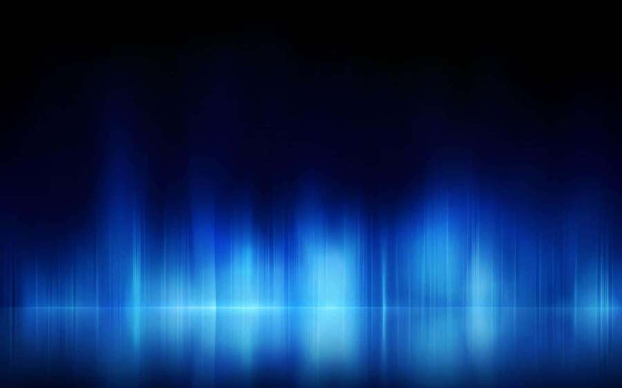 Blue light streaks glowing in a dark digital space. — Cool Blue Background