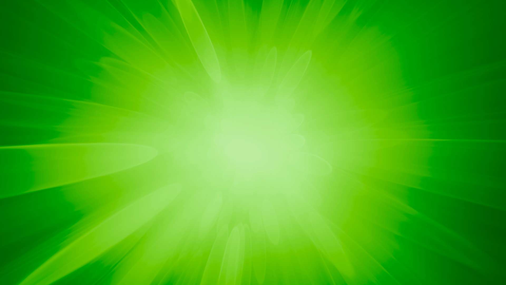 Radiant green light burst with soft streaks expanding from a glowing center. — Cool Green Background