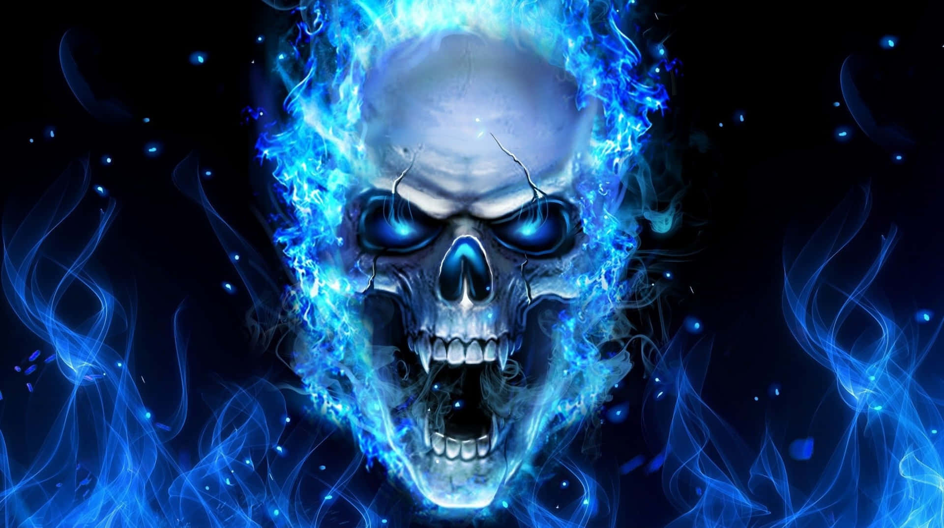 Blue Flaming Skull APK for Android Download