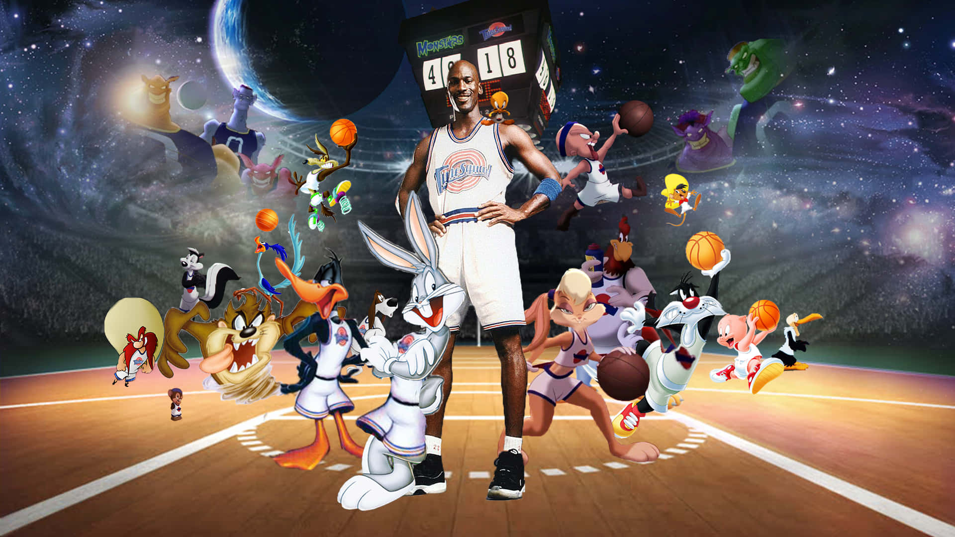 Cool Space Jam Background Wallpaper