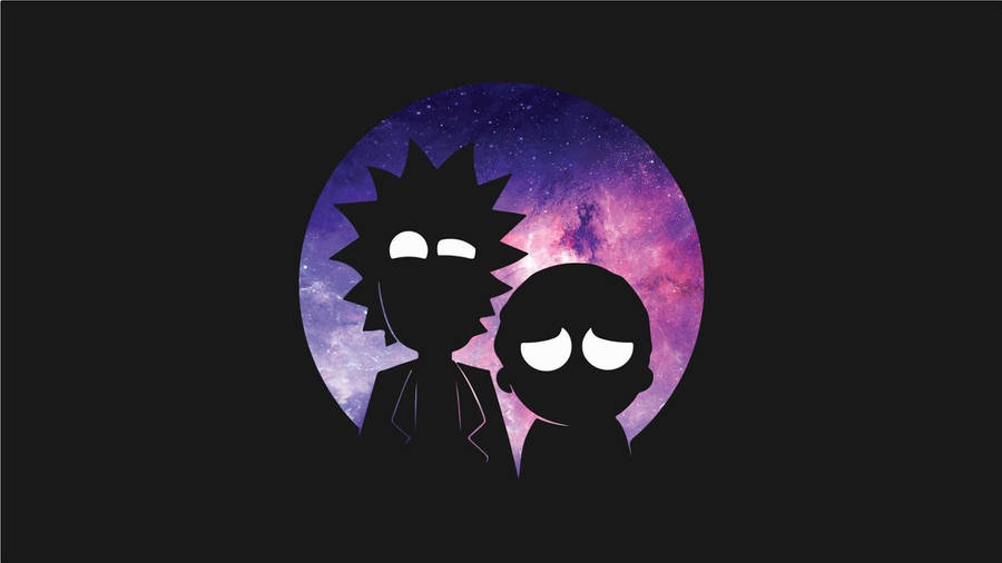 Coole Rick En Morty Achtergrond