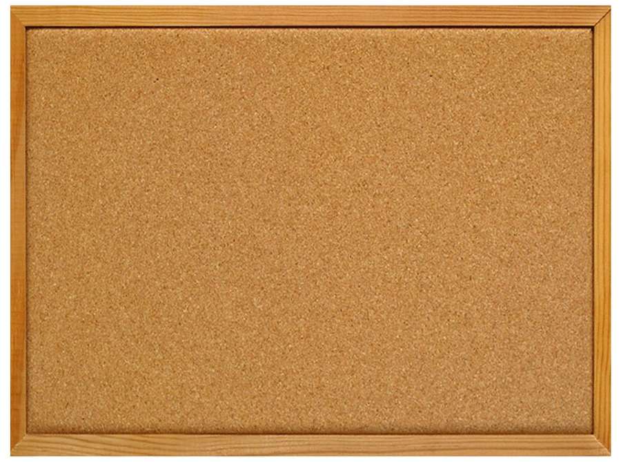 Blank cork board with wooden frame for office or home use. — Cork Board Background