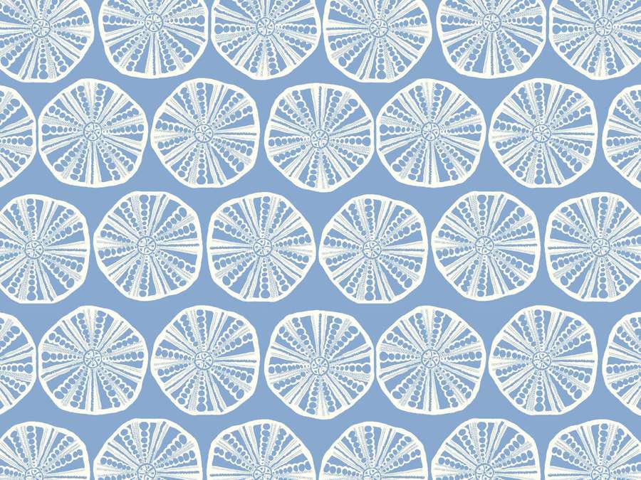 Fondo azul con patrones geométricos circulares blancos. — Costero Azul Fondos de pantalla