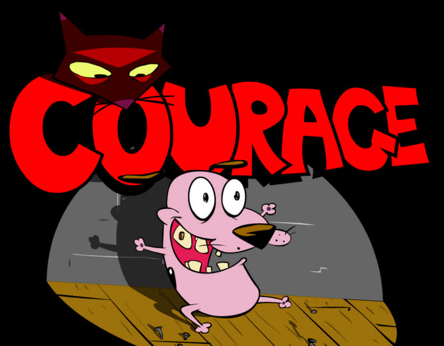 Download Courage The Cowardly Dog Overcoming Challenges Wallpaper   Wallpaperscom