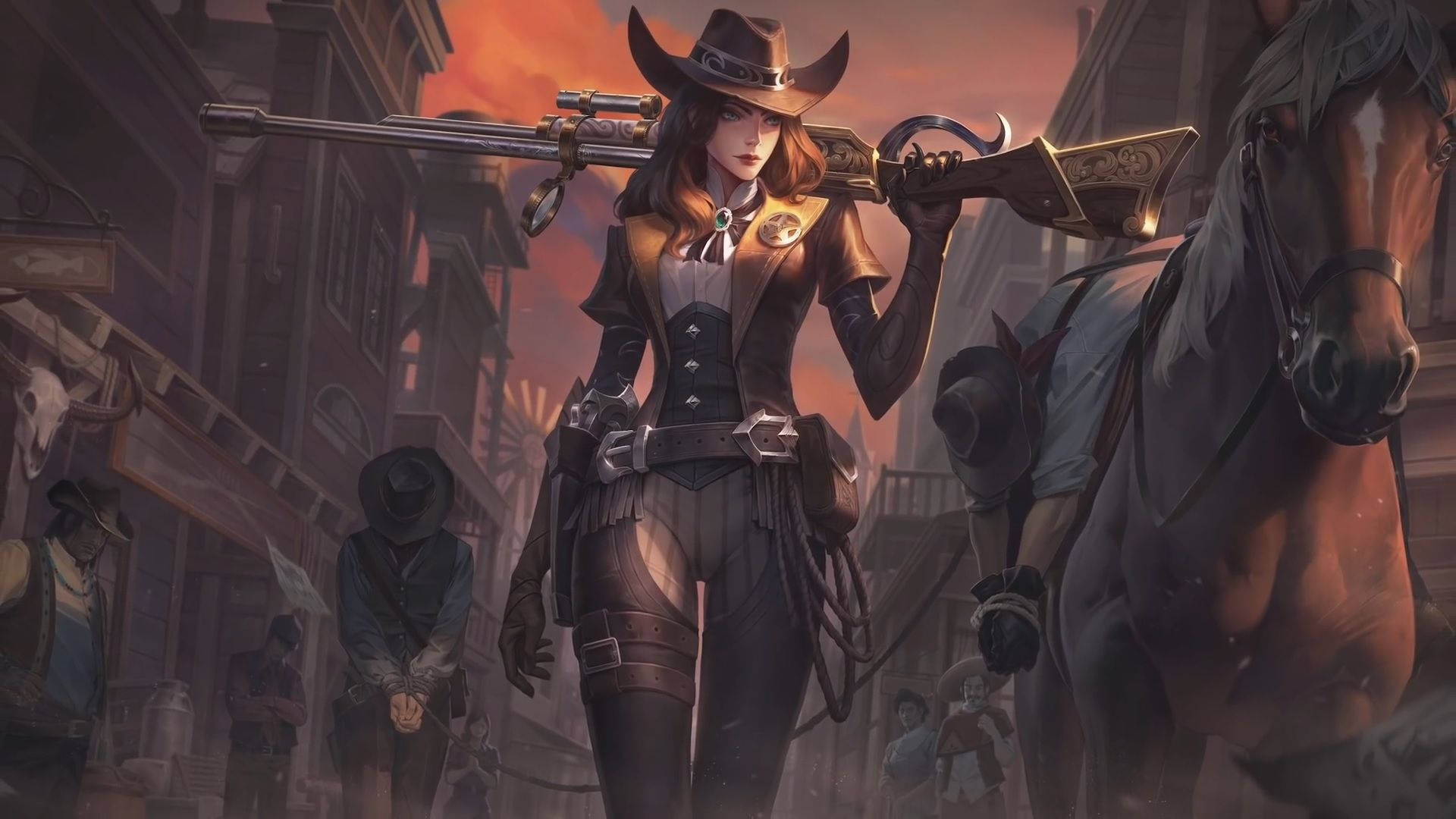 Cowgirl Hintergrund