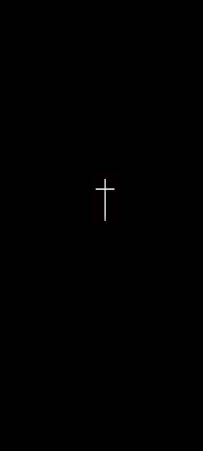 Una cruz blanca centrada sobre un fondo negro — Cruz Negra Fondos de pantalla