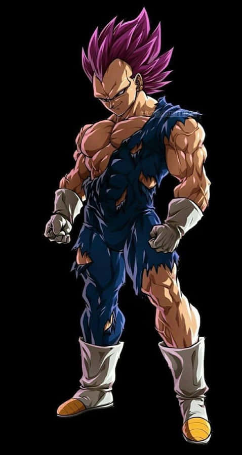 Personaje de anime con cabello morado y armadura azul rasgada en pose de lucha. — Cuerpo Fondos de pantalla