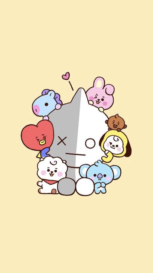FofuraBT21 Van Abraço Aconchegante — Cute Bt21 Papéis de Parede
