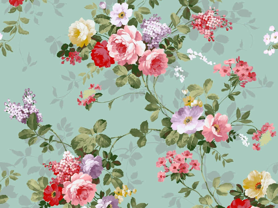 The Charming Peach Floral Premium Quality Wallpaper  WallMantra