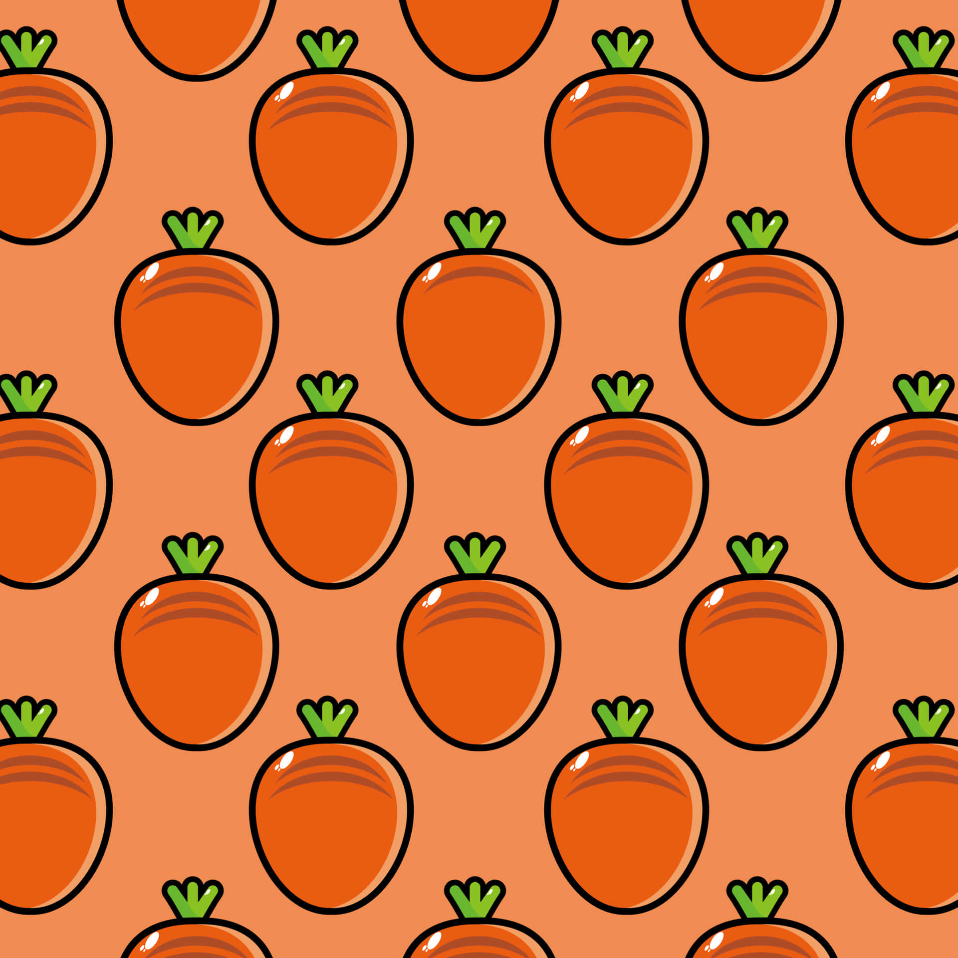 Cute Orange Background Wallpaper