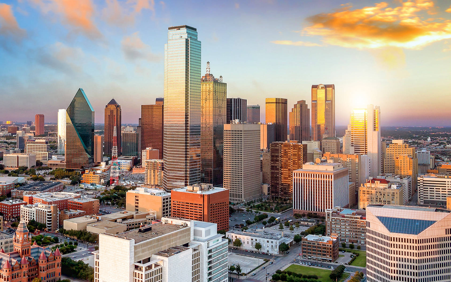 Dallas Skyline Bakgrunnsbildet