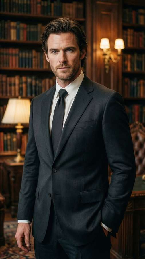 Daniel Gillies as Elijah Mikaelson in a grand library. — Daniel gillies Background