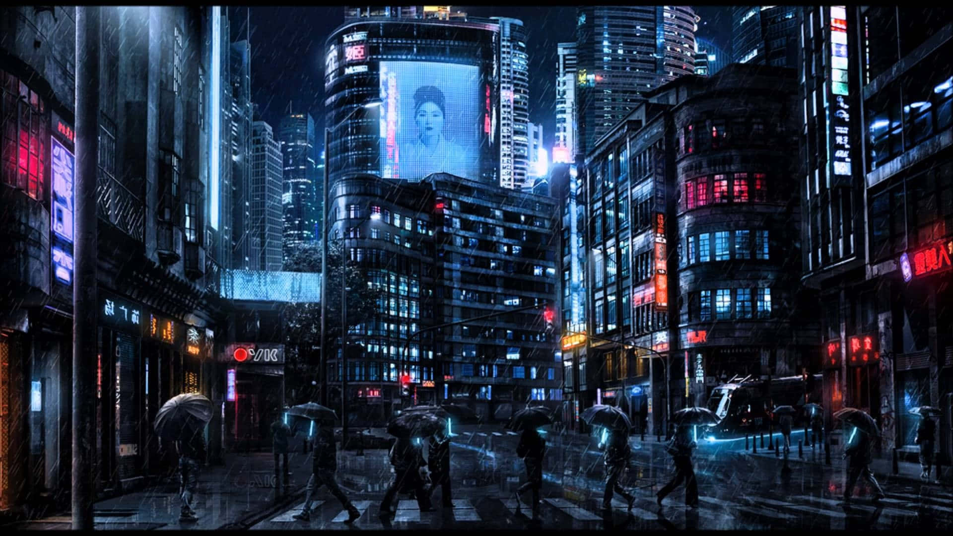 Dark City Background Wallpaper