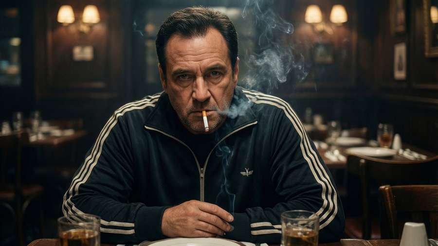 David Proval as Richie Aprile in a moody restaurant scene from The Sopranos. — David Proval Picture