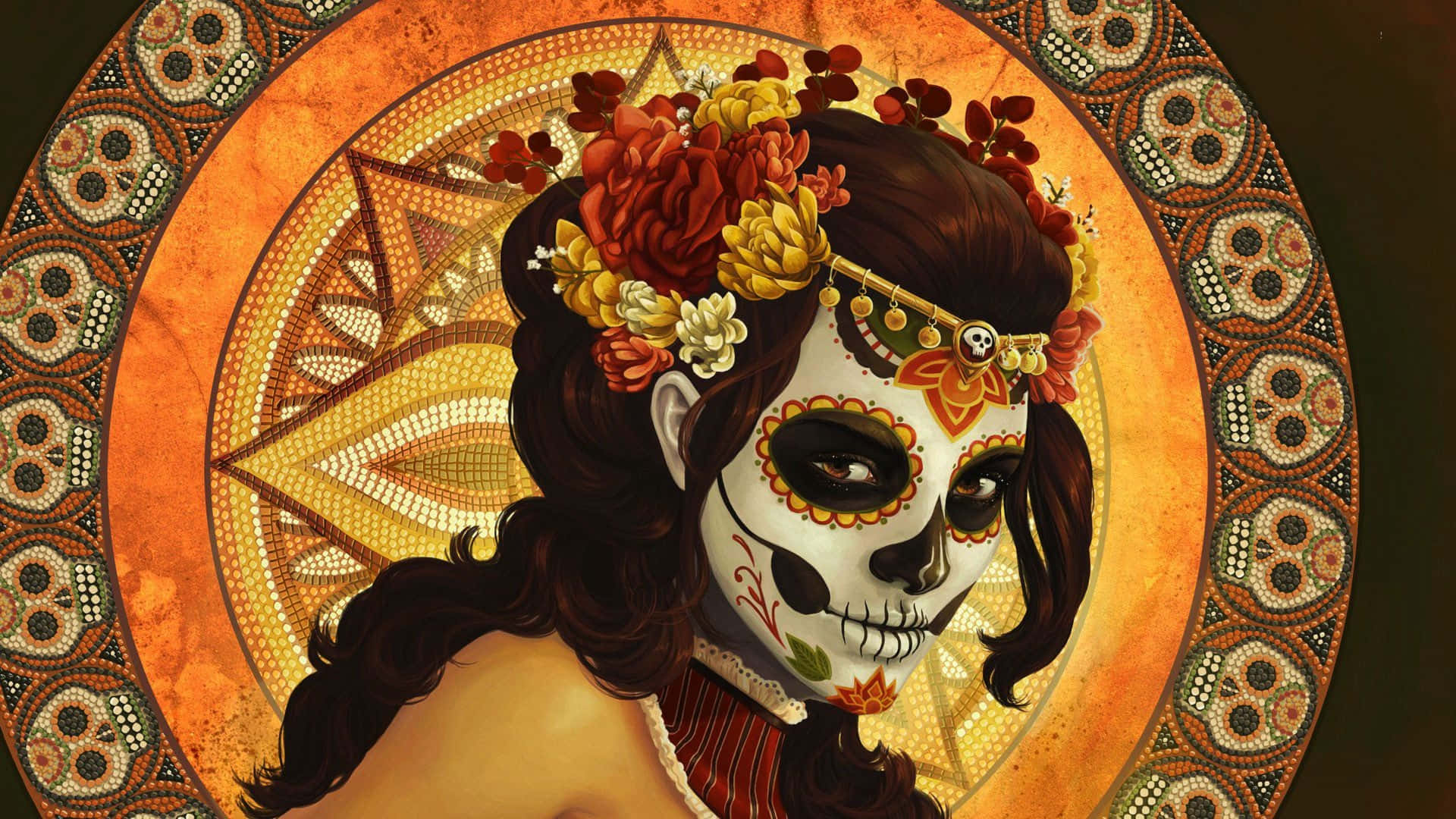 Day Of The Dead Background Wallpaper