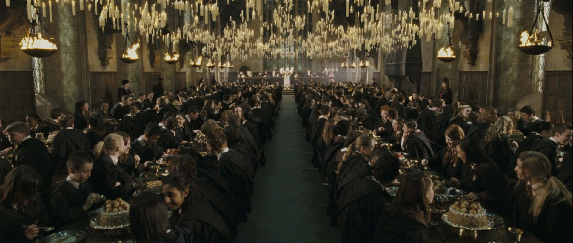 De Grote Zaal Van Hogwarts Achtergrond