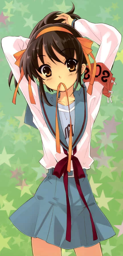 De Melancholie Van Haruhi Suzumiya Achtergrond