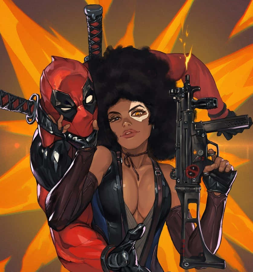 Deadpool Ja Domino Taustakuva