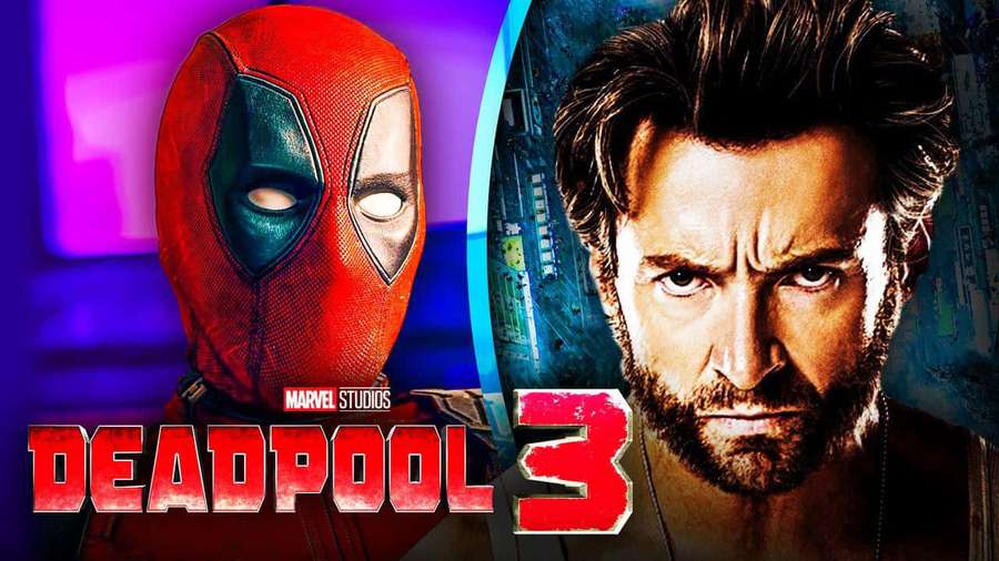 Deadpool ja Wolverine dramaattisessa elokuvajulisteen jaetussa näytössä. — Deadpool Ja Wolverine Taustakuvat