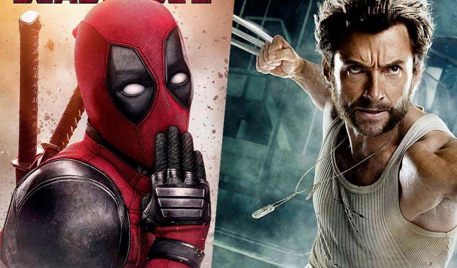 Deadpool y Wolverine en poses de acción de un póster de película. — Deadpool y Wolverine Fondos de pantalla