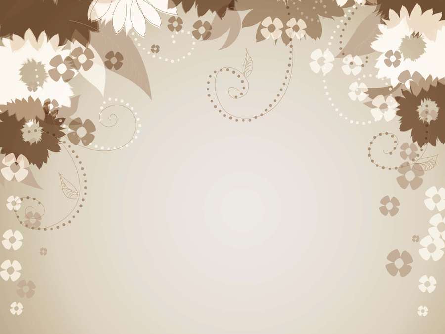 Beige and cream floral border with swirls on a soft gradient background. — Decorative Background