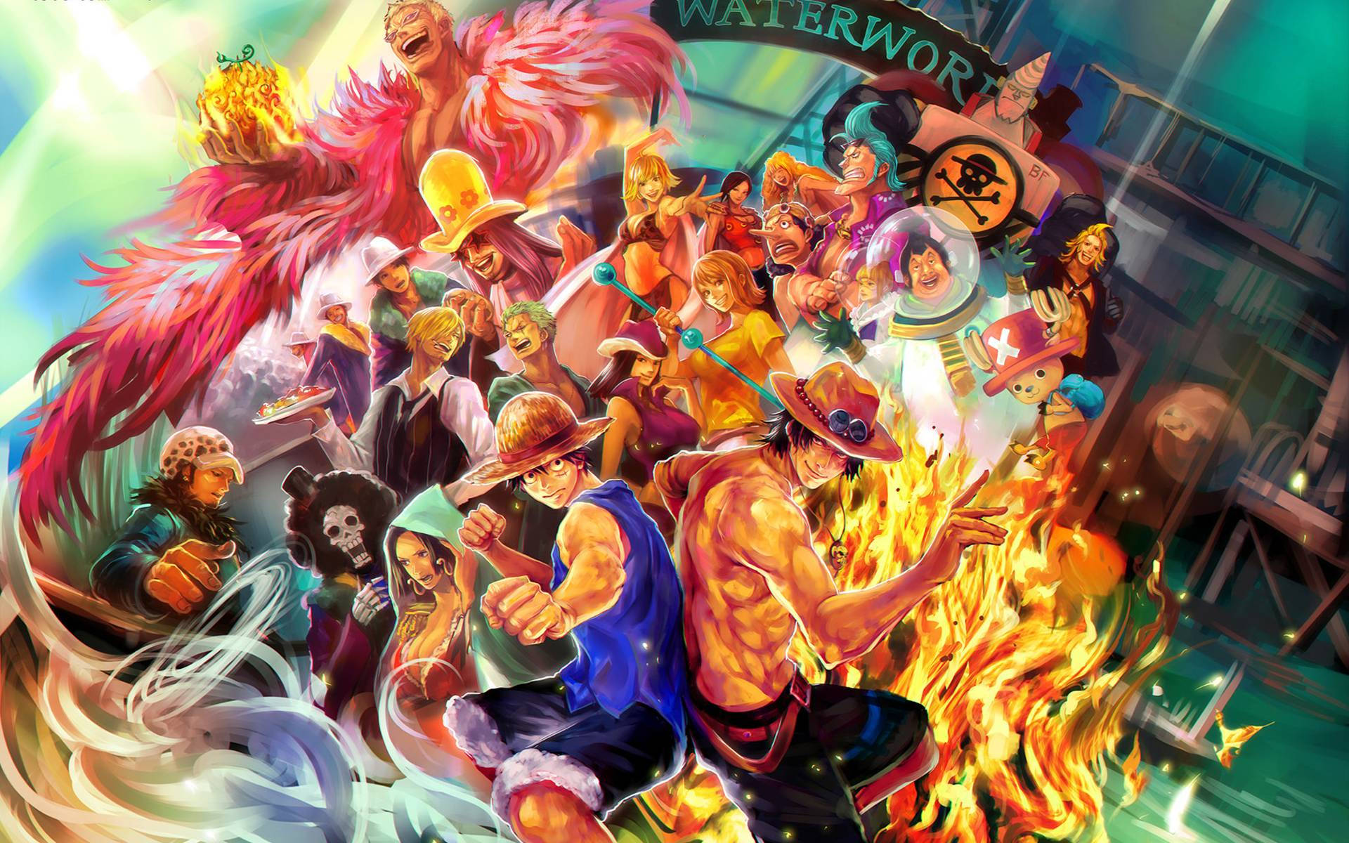 Desktop One Piece Papel de Parede