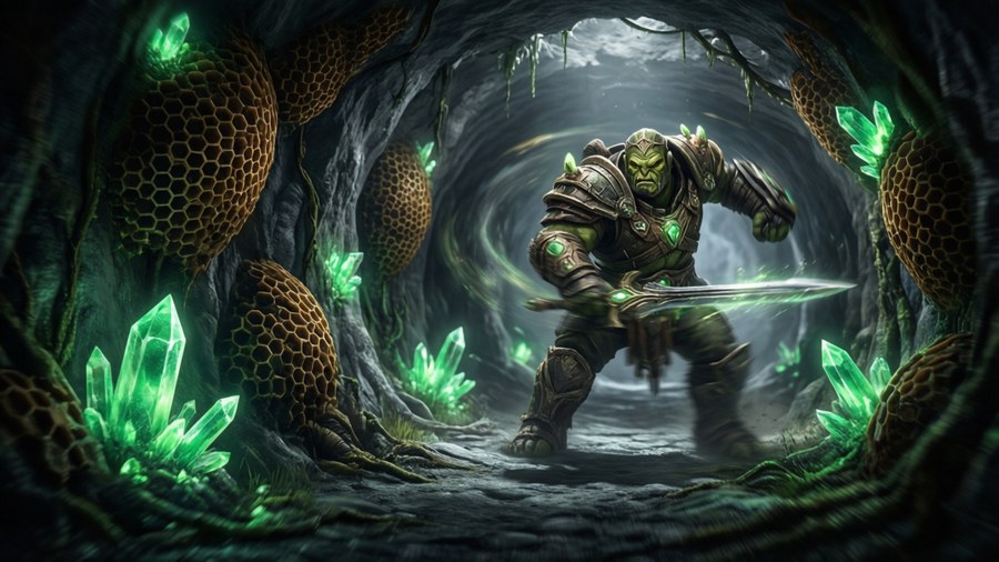 A Titan fights through Hive-infested tunnels in Shadowkeep. — Destiny 2 Shadowkeep Picture