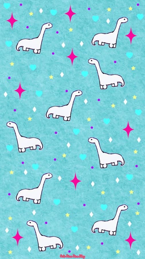 Dino Kawaii Iphone Fond d'écran